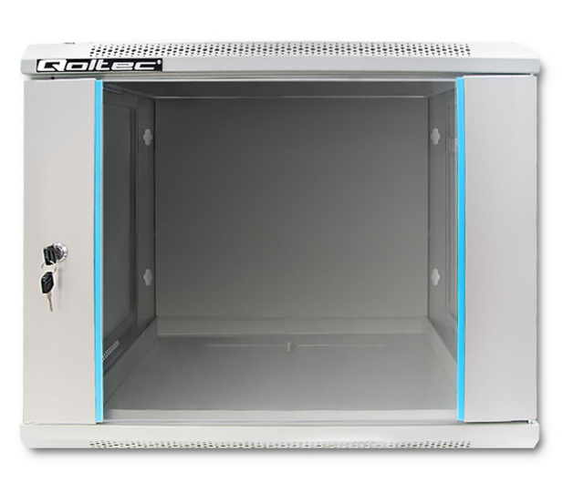Qoltec Szafa RACK 19"  9U  600x500x450 szara - 1329960 - zdjęcie